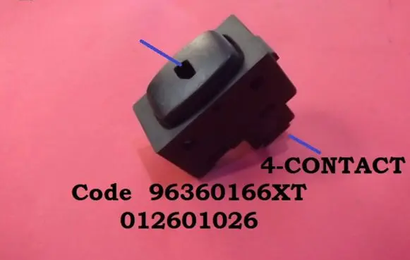 Peugeot 307 Electric window control switch 96360166XT 012601026