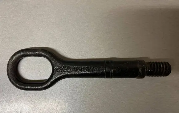 Towing hook eye