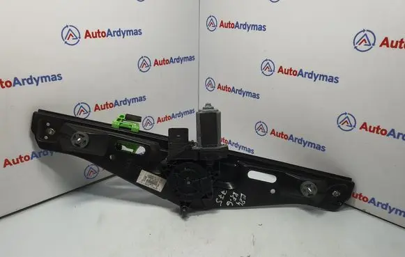 Rear door window regulator with motor