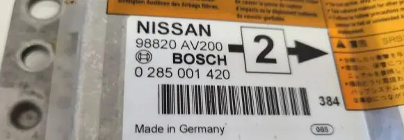 Nissan Primera Airbag control unit/module 98820AV200 0285001420