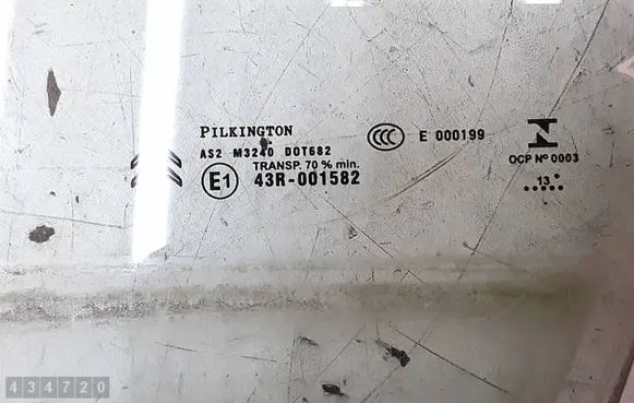 Citroen DS4 Front door window glass four-door E143R001582