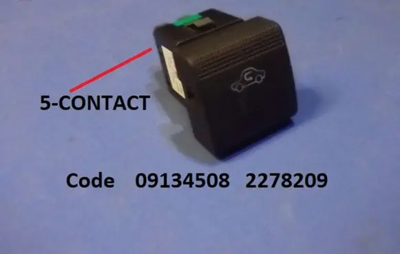 Opel Vectra B Air circulation switch 09134508 2278209