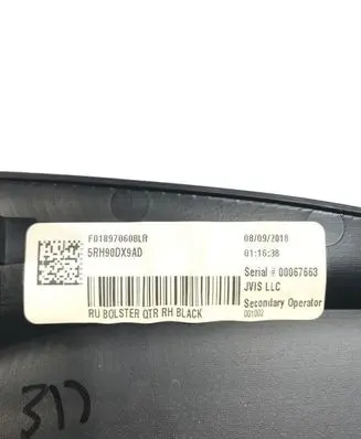 Chrysler Pacifica Other trunk/boot trim element 5RH90DX9AD F01897060BLR