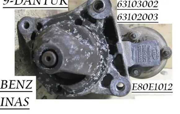 Fiat Panda van Starter motor 63103002 E80E1012