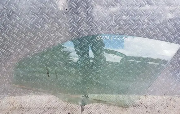 Mazda 626 Front door window glass four-door