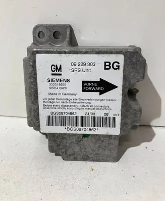 Opel Zafira A Airbag control unit/module 09229303 5WK42926 330518650