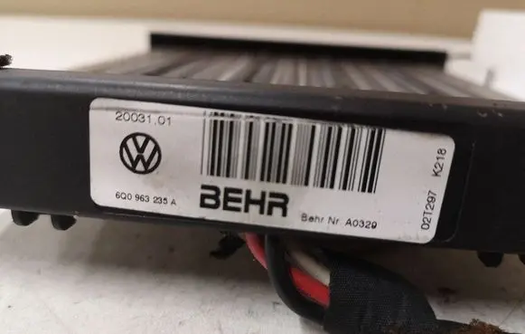 Volkswagen Polo IV 9N3 Electric cabin heater radiator 6Q0963235A