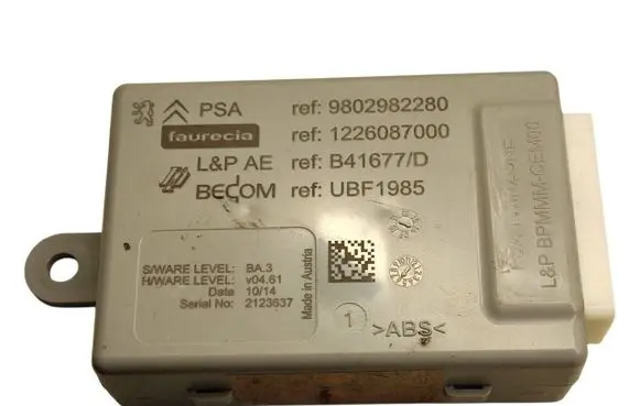 Citroen C4 II Picasso Seat control module 9802982280