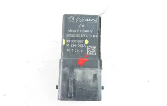 Citroen C3 Glow plug pre-heat relay 98032997