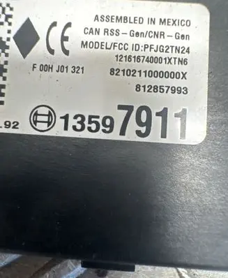 Opel Insignia A Keyless (KESSY) go control unit/module 13597911 F00HJ01321 812857993