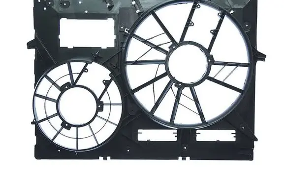 Volkswagen Touareg I Radiator cooling fan shroud 7L0121207D 7L0121203F