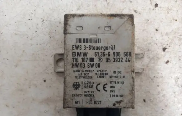 BMW 5 E39 Immobilizer control unit/module 61356905668 05393244 110187