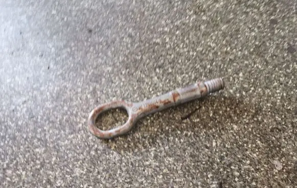 Towing hook eye