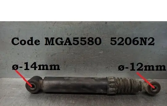 Rear shock absorber/damper