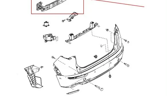 Mazda CX-30 Rear bumper support beam DFR550260