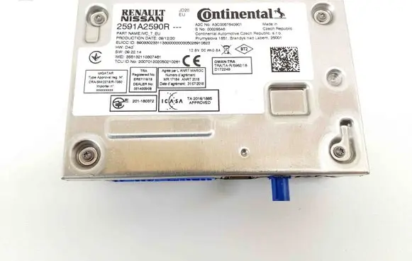 Renault Zoe Bluetooth control unit module 2591A2590R