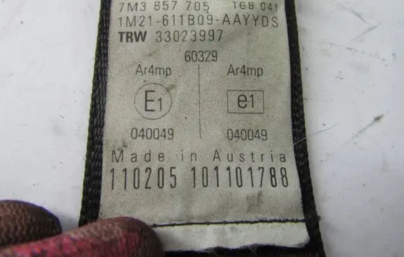 Ford Galaxy Front seatbelt 7M3857705