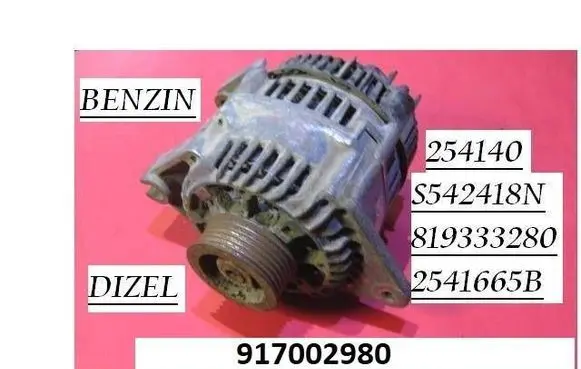 Peugeot 406 Generator/alternator 917002980 A003TA0592E 55693