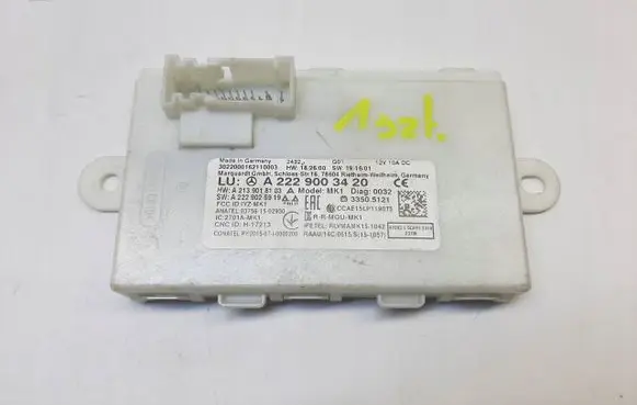 Mercedes-Benz EQC Keyless (KESSY) go control unit/module A2229003420