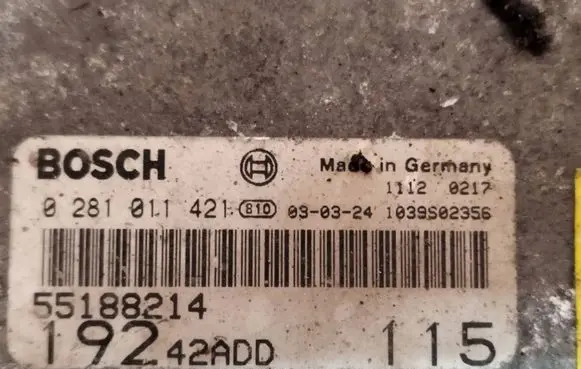 Fiat Stilo Engine control unit/module 5188214 1039S02356 0281011421