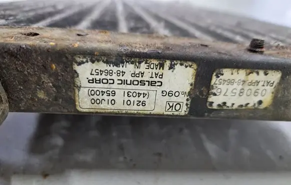 Nissan Patrol Y60 A/C cooling radiator (condenser) 0908576 9210101J00