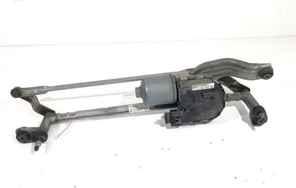 Front wiper linkage and motor