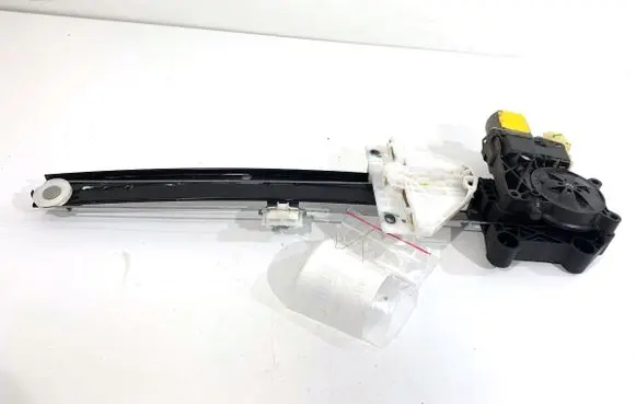Rear door window regulator with motor