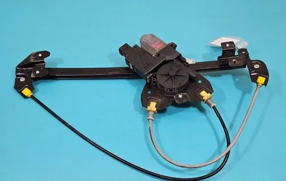 Rear door window regulator with motor