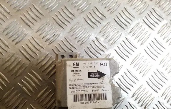 Opel Zafira A Airbag control unit/module 09229303