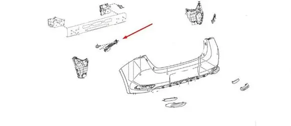 Toyota Auris E180 Rear bumper mounting bracket 5257602091