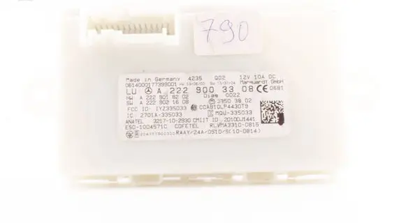 Mercedes-Benz S W222 Keyless (KESSY) go control unit/module A2229003308 A2229018202 A2229021608