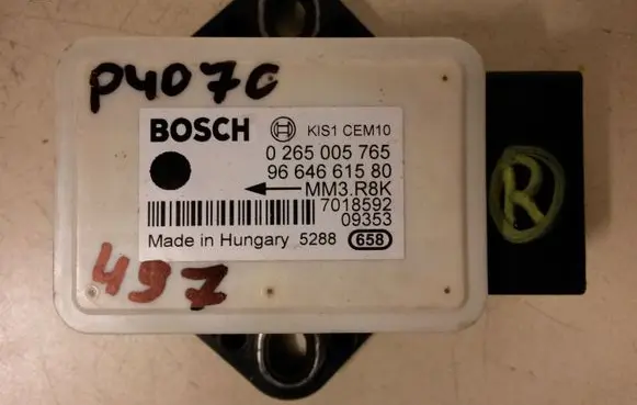 Peugeot 407 ESP acceleration yaw rate sensor 9664661580 0265005765