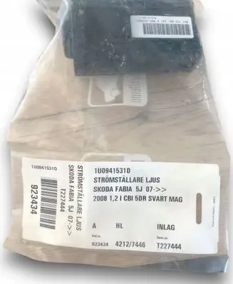 Skoda Superb B6 (3T) Light switch 1U0941531D