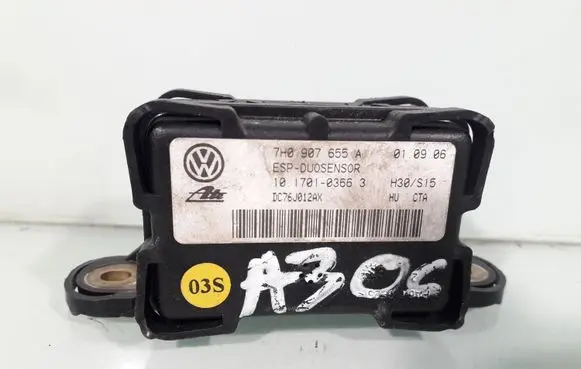 Audi A3 S3 8P ESP acceleration yaw rate sensor 7H0907655A