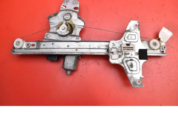 Rear door window regulator with motor