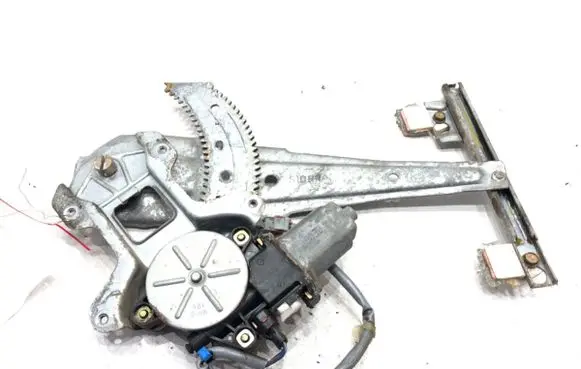 Rear door window regulator with motor