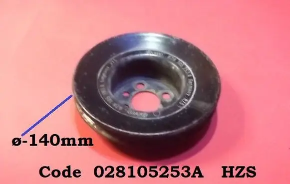 Volkswagen Polo II 86C 2F Crankshaft pulley 028105253A HZS