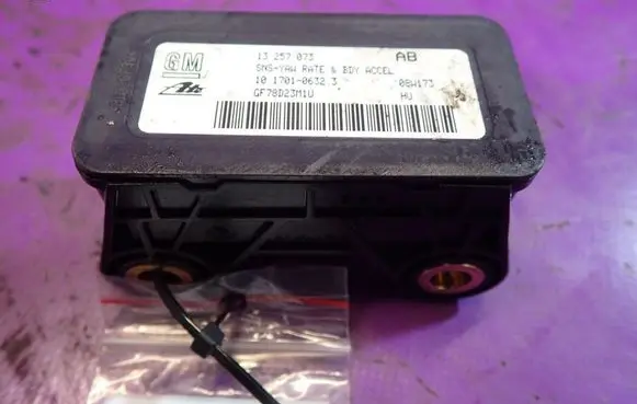 Opel Zafira B ESP acceleration yaw rate sensor 