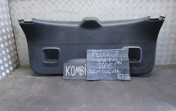 Peugeot 308 Tailgate/boot lid cover trim 9680720277