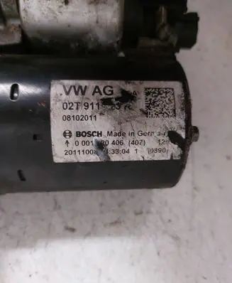 Volkswagen Polo V 6R Starter motor o2t91123r 08102011