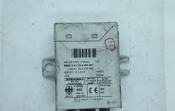 BMW 3 E46 Immobiliser reader (aerial) 61356905667 61356905666 60837715