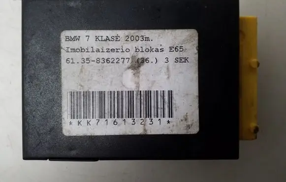 BMW 7 E38 Immobilizer control unit/module 8362277