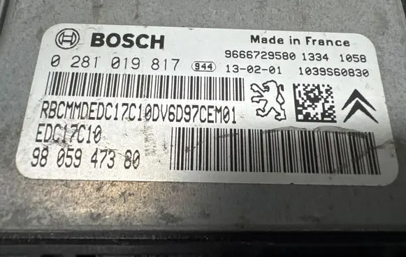 Citroen Berlingo Engine control unit/module 9666729580 0281019817 9805947380
