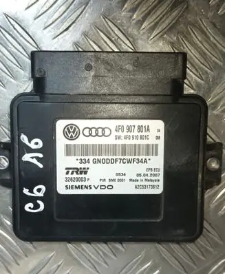Audi A6 S6 C6 4F Hand brake control module 4F0907801