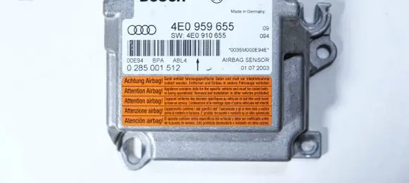 Audi A8 S8 D3 4E Airbag control unit/module 4E0959655