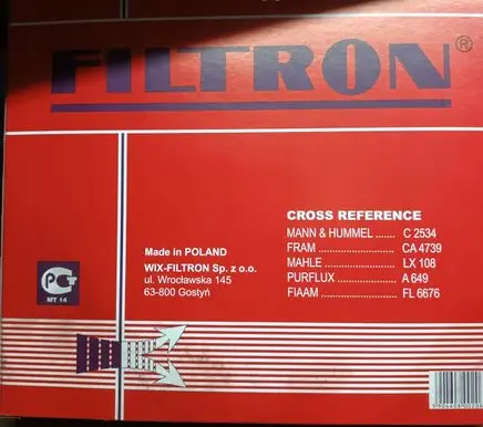 Ford Fiesta Air filter 1444L5