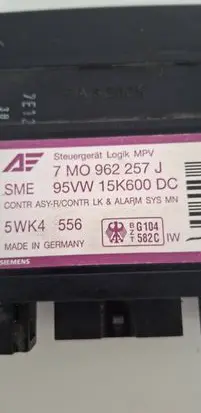 Volkswagen Sharan Comfort/convenience module 7MO962257J