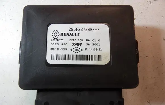 Renault Zoe Hand brake control module 285F23724R A010B575 00ESA5