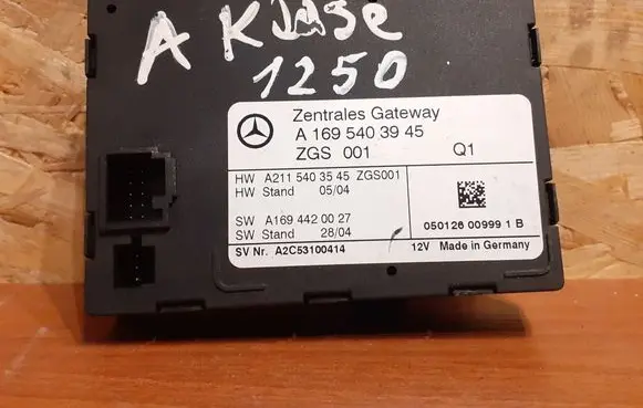 Mercedes-Benz A W169 Gateway control module A2115403545 A1695403945