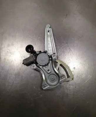 Rear door window regulator with motor